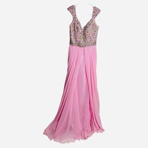 Panoply Pink Rhinestone Dress, size 6